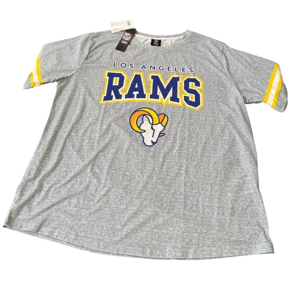 NFL Los Angeles Rams Gray T-Shirt 2XL NWT FOCO Team Apparel Short Sleeve